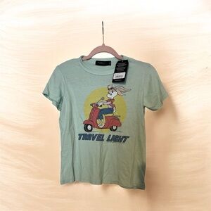 Junk Food Clothing Light Green Scooter Graphic Tee